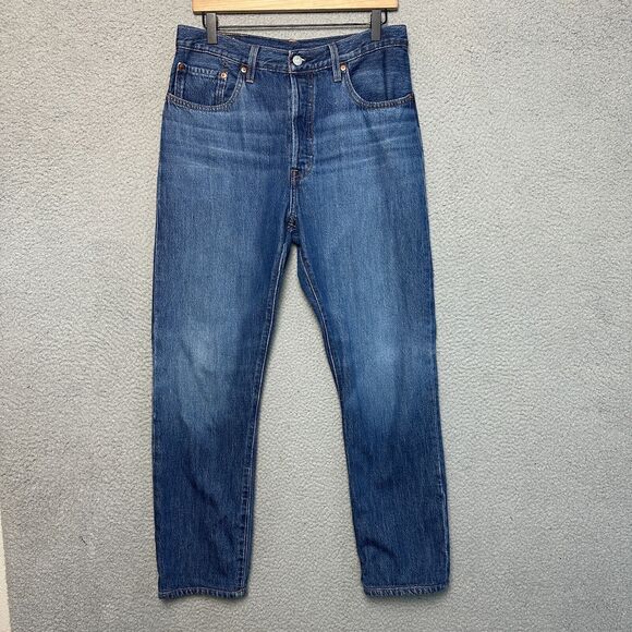 Levi's Denim - Levis 501 Jeans Women 31x32 Button Fly Premium Medium Wash Denim Big E Cotton